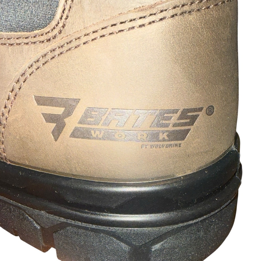 Bates By Wolverine Chelsea Bartlett Waterproof Steel Toe Brown Leather Size 11 - Picture 5 of 11